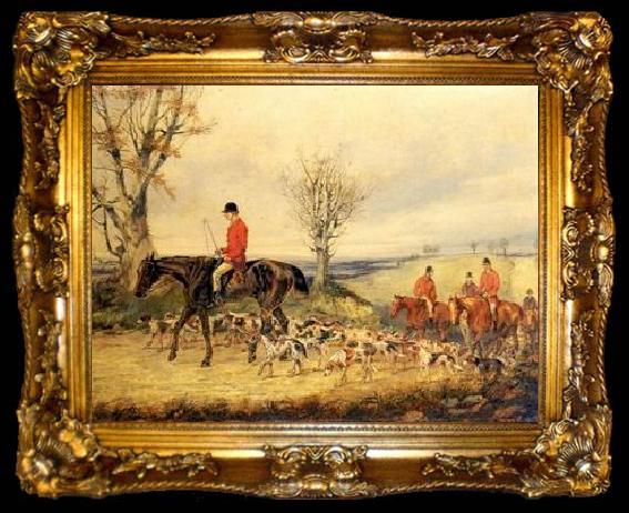 framed  unknow artist Classical hunting fox, Equestrian and Beautiful Horses, 237., ta009-2